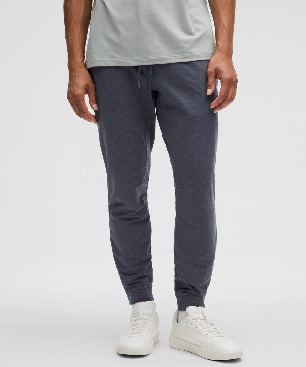 Lululemon City Sweat Jogger Pants Mens M Blue Gray Drawstring Zipper Activewear